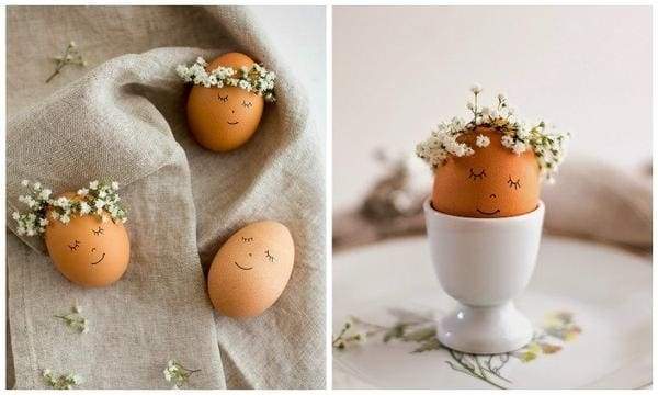 пасхальные яйца в весеннем стиле