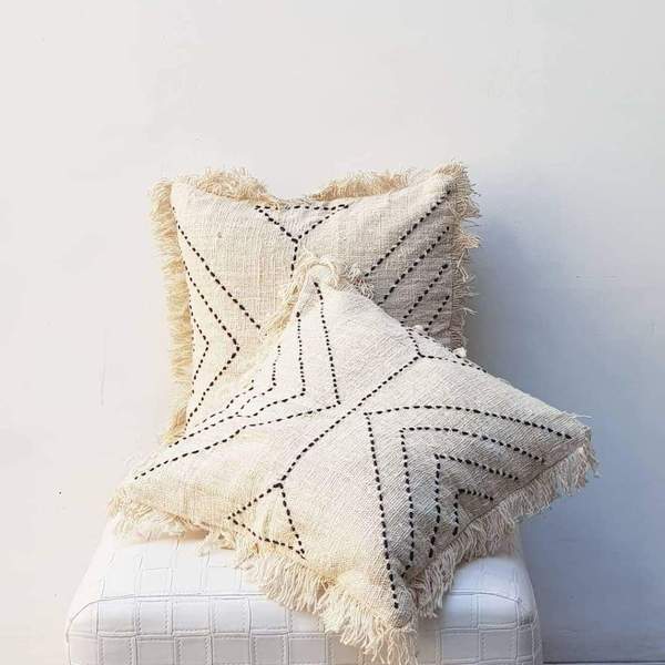 handmade pillows in boho style