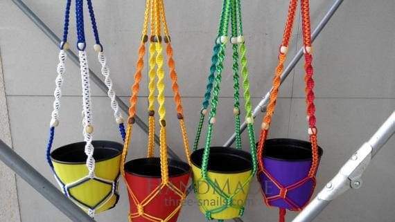 macrame flower pot hangers