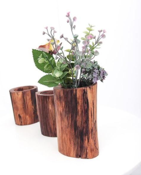 wooden pot for plants