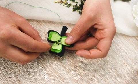 homemade Shamrock brooch