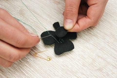 homemade Shamrock brooch